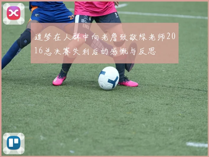追梦在人群中向老詹致敬绿老师2016总决赛失利后的感慨与反思